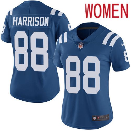 Women Indianapolis Colts #88 Marvin Harrison Nike Royal Blue Rush Limited NFL Jersey->women nfl jersey->Women Jersey